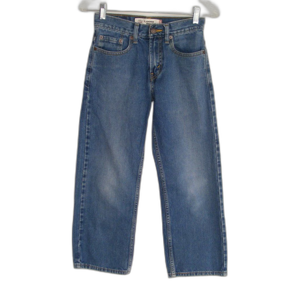 LEVI'S 569 Jeans, Boys 10Reg, Blue, Loose Straight, Zipper fly